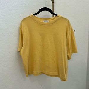 RicherPoorer cropped yellow tee